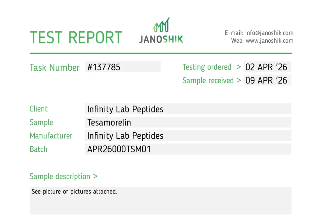 Research Peptides Canada — Report, Infinity Lab Peptides